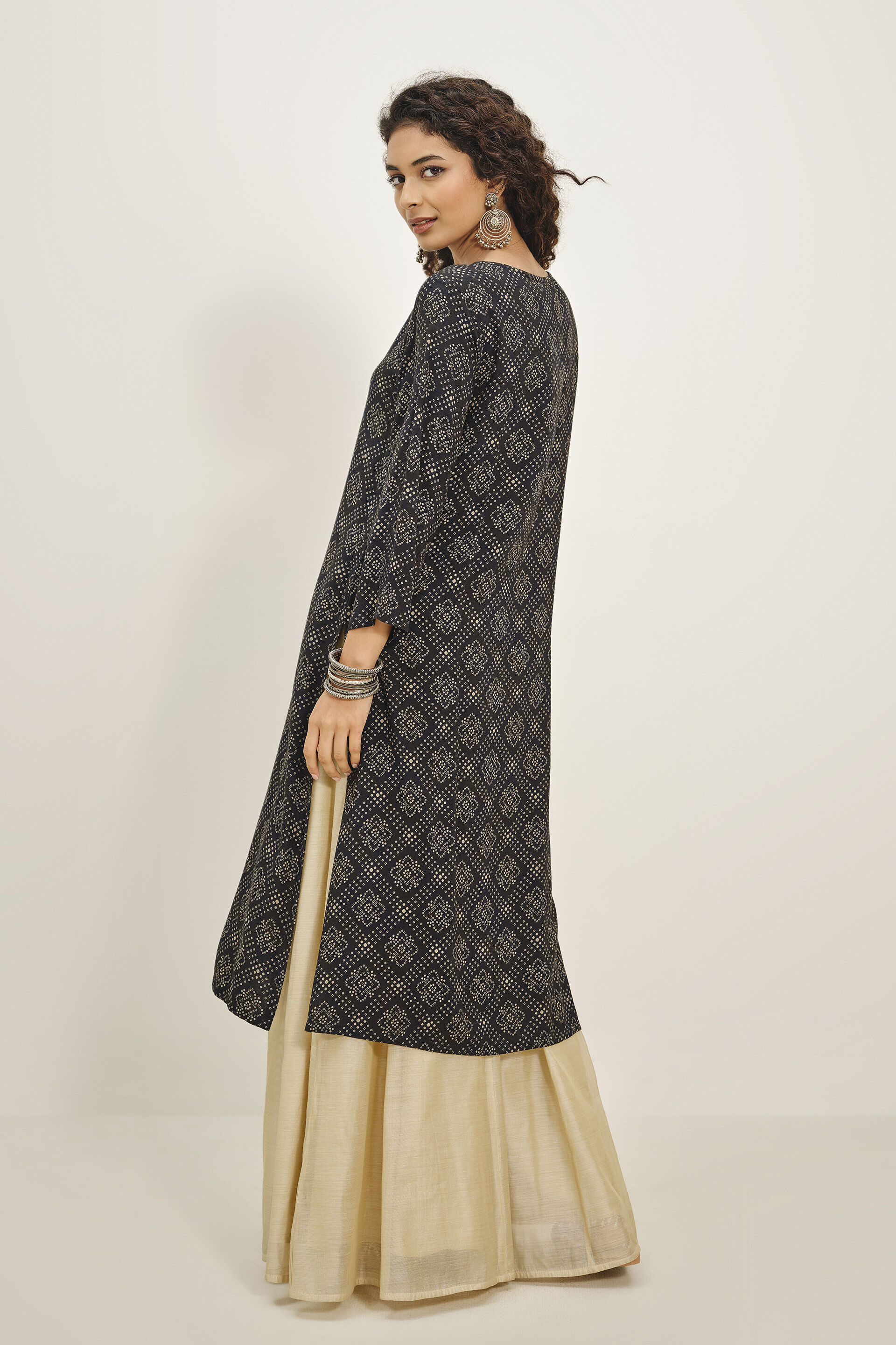 Raat Kalee Kurta, Black, image 3